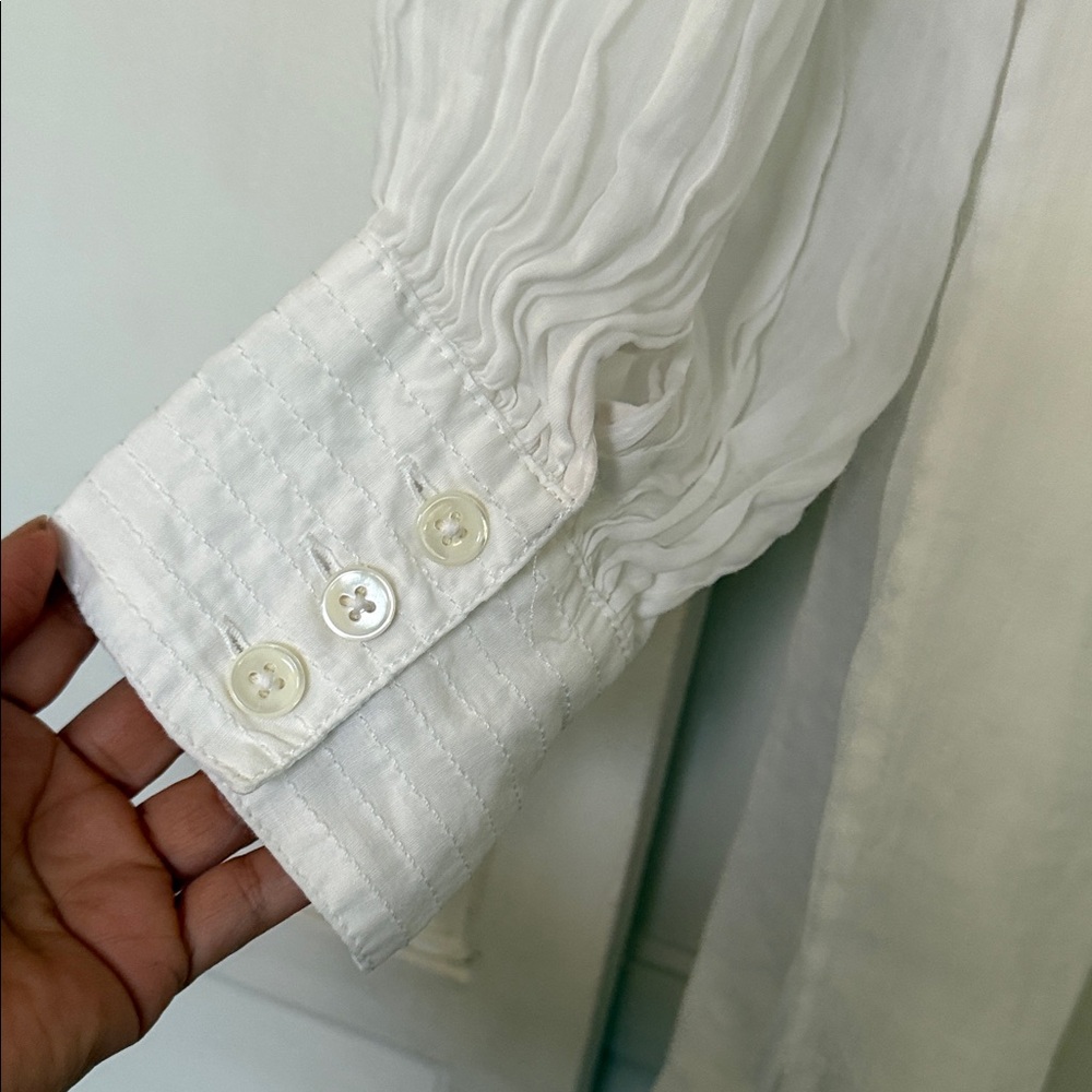 Banana Republic White Long Sleeve Tunic Dress - Picture 8 of 9